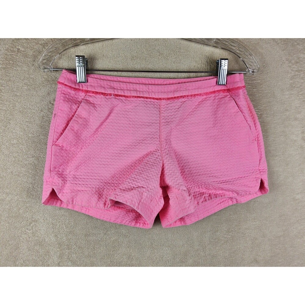 Lilly Pulitzer Women's Side Zip Cotton Pink Shorts Size 2